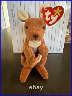 Ty Beanie Baby Pouch the Kangaroo 1996 with Errors (Rare Collectable)
