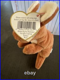 Ty Beanie Baby Pouch the Kangaroo 1996 with Errors (Rare Collectable)