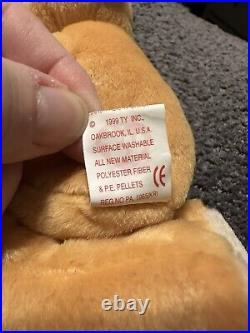 Ty Beanie Baby Praying Hope Bear Rare with Tag Errors! 1999 Plush Toy Animal