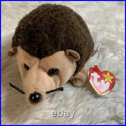 Ty Beanie Baby Prickles the Hedgehog 1998 Retired style 4220 RARE WITH ERRORS
