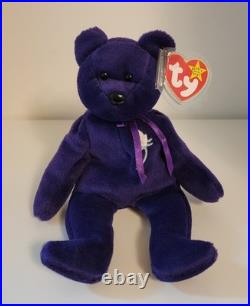 Ty Beanie Baby Princess The Diana Bear 1997 Rare PE Pellets 1st