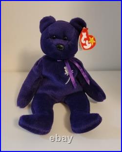 Ty Beanie Baby Princess The Diana Bear 1997 Rare PE Pellets 1st
