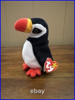 Ty Beanie Baby Puffer the Puffin Retired Mint 1997 withcase ORIGINAL RARE RETIRED