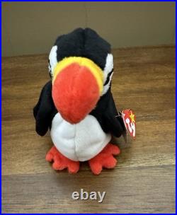 Ty Beanie Baby Puffer the Puffin Retired Mint 1997 withcase ORIGINAL RARE RETIRED