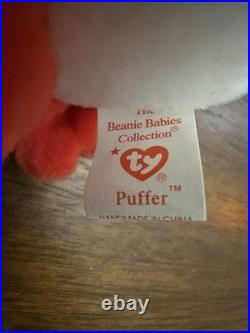 Ty Beanie Baby Puffer the Puffin Retired Mint 1997 withcase ORIGINAL RARE RETIRED