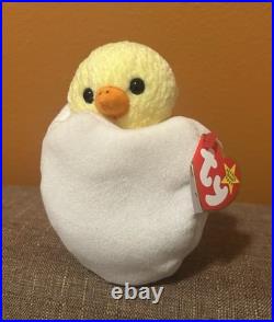 Ty Beanie Baby RARE Eggbert Chick in Egg With Gasport Hang Tag 1998 1999
