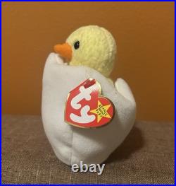 Ty Beanie Baby RARE Eggbert Chick in Egg With Gasport Hang Tag 1998 1999