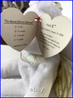 Ty Beanie Baby RARE Halo II 2000 With Errors