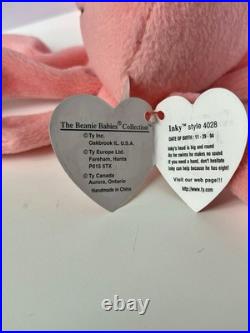 Ty Beanie Baby RARE RETIRED 1993 INKY WITH PVC PELLETS/TAG ERRORS #4028