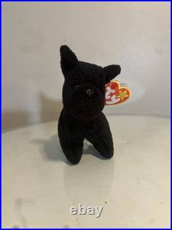 Ty Beanie Baby RARE Retired Scottie The Dog 15 June 1996 Style 4102 With Errors