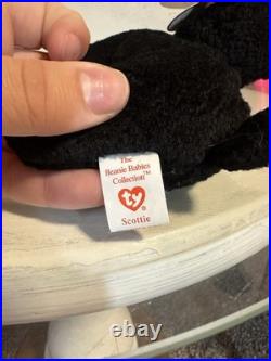 Ty Beanie Baby RARE Retired Scottie The Dog 15 June 1996 Style 4102 With Errors