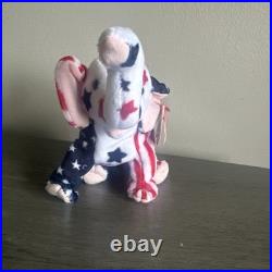 Ty Beanie Baby RIGHTY 2000 Elephant MAJOR TAG ERRORS 7-4-2000 RARE