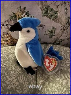 Ty Beanie Baby ROCKET The Blue Jay TAG ERRORS 1997 Retired RARE