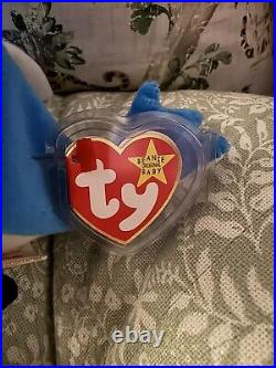 Ty Beanie Baby ROCKET The Blue Jay TAG ERRORS 1997 Retired RARE