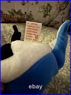 Ty Beanie Baby ROCKET The Blue Jay TAG ERRORS 1997 Retired RARE