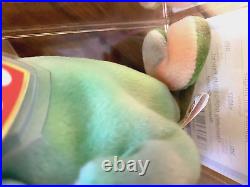 Ty Beanie Baby Rainbow The Chameleon 1997 RARE TUSH TAG STAMP