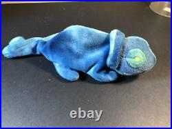 Ty Beanie Baby Rainbow the Chameleon VERY RARE First Run Tag Errors Iggy Fabric Ty Beanie Baby Rainbow the Chameleon VERY RARE First Run Tag Errors Iggy Fabric