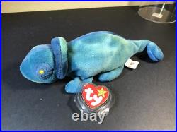 Ty Beanie Baby Rainbow the Chameleon VERY RARE First Run Tag Errors Iggy Fabric Ty Beanie Baby Rainbow the Chameleon VERY RARE First Run Tag Errors Iggy Fabric