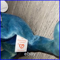 Ty Beanie Baby Rainbow the Chameleon VERY RARE First Run Tag Errors Iggy Fabric