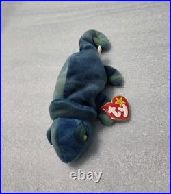 Ty Beanie Baby Rainbow the Chameleon VERY RARE First Run Tag Errors Iggy Fabric