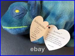 Ty Beanie Baby Rainbow the Chameleon VERY RARE First Run Tag Errors Iggy Fabric Ty Beanie Baby Rainbow the Chameleon VERY RARE First Run Tag Errors Iggy Fabric