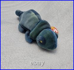 Ty Beanie Baby Rainbow the Chameleon VERY RARE First Run Tag Errors Iggy Fabric