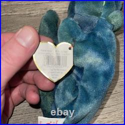 Ty Beanie Baby Rainbow the Chameleon VERY RARE First Run Tag Errors Iggy Fabric