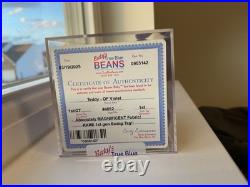 Ty Beanie Baby Rare 1st Gen Violet Old Face OF Teddy TBB Authenticated MWCT