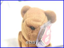 Ty Beanie Baby Rare 2nd 1st Gen Brown Old Face OF Teddy TBB Authenticated MWNMT