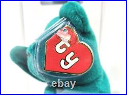 Ty Beanie Baby Rare 2nd 1st Gen OF Old Face Teal Teddy TBB Authenticated MWNMT