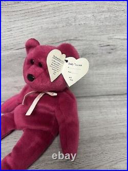 Ty Beanie Baby Rare 2nd Gen NF New Face Magenta Teddy