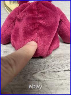 Ty Beanie Baby Rare 2nd Gen NF New Face Magenta Teddy
