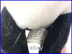 Ty Beanie Baby Rare 3rd 1st Gen Old White Face Zip TBB Authenticated MWMT-MQ