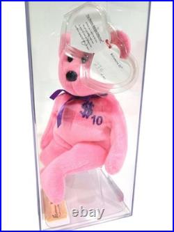 Ty Beanie Baby Rare Billionaire #10 Bear Signed PBBags Authenticated MWMT-MQ