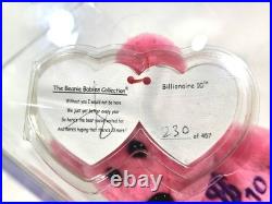 Ty Beanie Baby Rare Billionaire #10 Bear Signed PBBags Authenticated MWMT-MQ