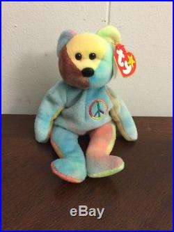 Ty Beanie Baby Rare Peace 1996 With Errors