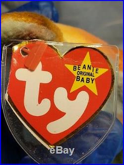 Ty Beanie Baby Rare Retired GARCIA Bear w Tag Errors PVC MWMT BEST HOLIDAY GIFT