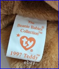 Ty Beanie Baby Rare/Retired MWMT 1st 1997 Teddy Christmas/ Major Tag Errors