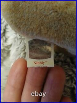 Ty Beanie Baby Rare & Retired Nibbly with Swing Tag Errors Ty Beanie Baby Rare & Retired Nibbly with Swing Tag Errors