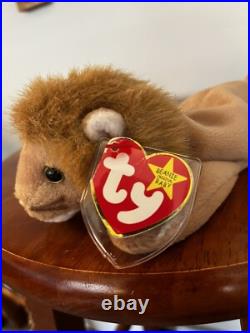 Ty Beanie Baby Roary (1996) Very Rare! Tag Errors