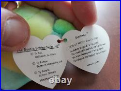 Ty Beanie Baby Sammy Bear. Mint! Beautiful colors! RARE with ERRORS. UNIQUE! LOOK