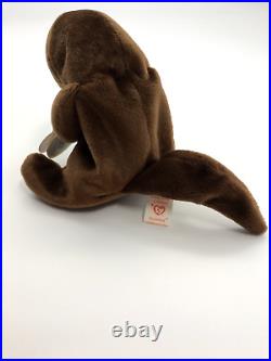 Ty Beanie Baby Seaweed Otter 1996 Tag Errors Rare Retired