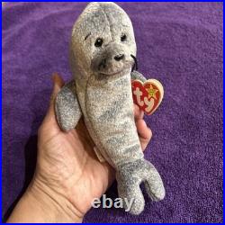 Ty Beanie Baby Slippery the Seal! Rare With Errors