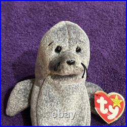 Ty Beanie Baby Slippery the Seal! Rare With Errors