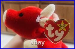 Ty Beanie Baby Snort the Bull 1995 With Tag Error (RARE)