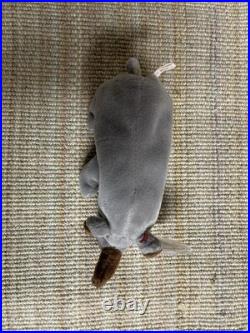 Ty Beanie Baby Spike The Rhinoceros Hang Tag Ultra Rare w Errors & P. V. C Pellets