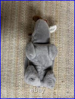 Ty Beanie Baby Spike The Rhinoceros Hang Tag Ultra Rare w Errors & P. V. C Pellets