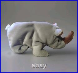 Ty Beanie Baby Spike The Rhinoceros Rare Retired Error with Tag 1996