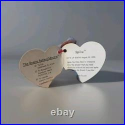 Ty Beanie Baby Spike The Rhinoceros Rare Retired Error with Tag 1996