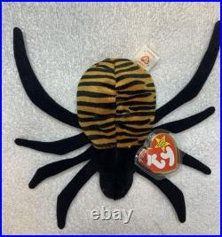 Ty Beanie Baby Spinner The Spider Toy Rare Mint Condition Tag Errors 1996